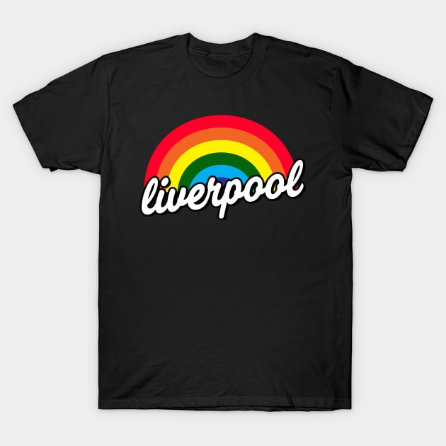 Liverpool Gay Pride LGBT Rainbow Flag T-Shirt by McNutt